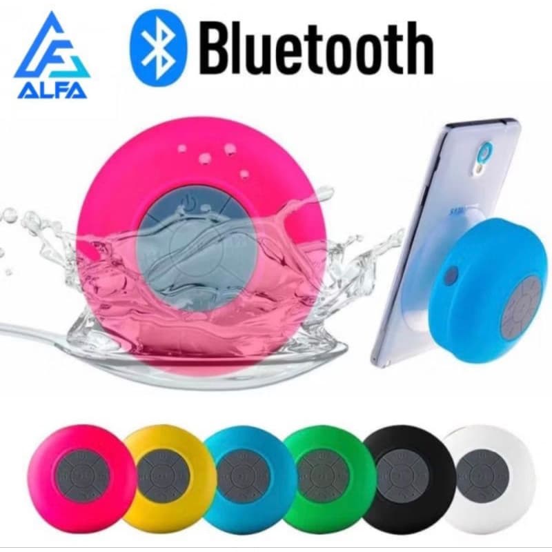 Caixa de som emborrachada Banheiro Prova D'água resistente A Água Bluetooth Android iOS Portátil