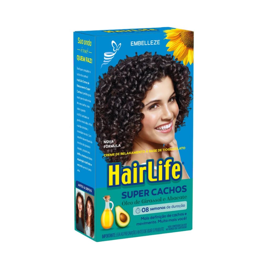 Creme Relaxante Hairlife Super Cachos Solto Natural