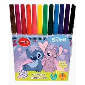 Canetinha Stitch 12 cores papelaria fofa Promoção