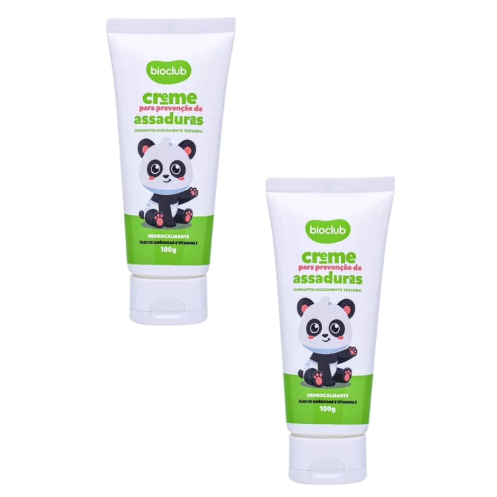 Kit 2 Creme Pomada Vegano Contra Assaduras Bebê Bioclub