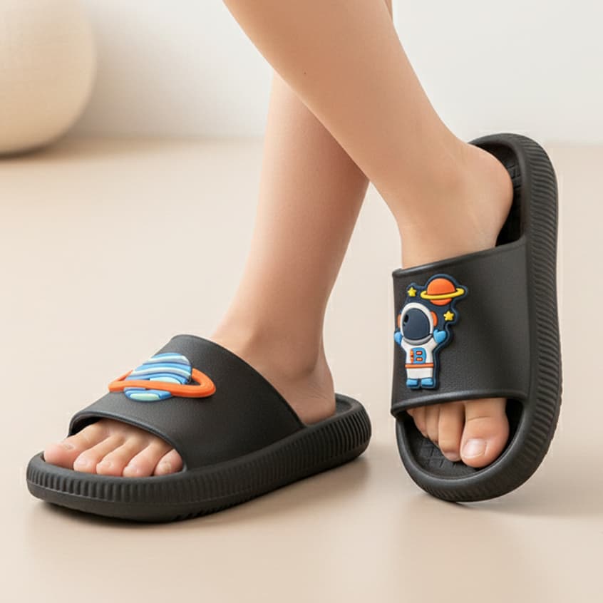 Chinelo Infantil Jovens Nuvem Slide Adolescentes Meninos Desenho Macios Confortável Leve Verão Calor