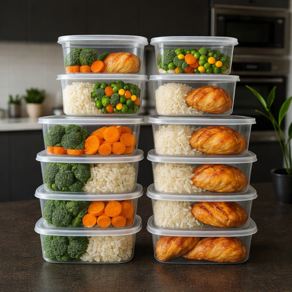 Kit Potes 300ml Marmita Fitness Livre De Bpa Freezer Microondas Reutilizável Alimentos