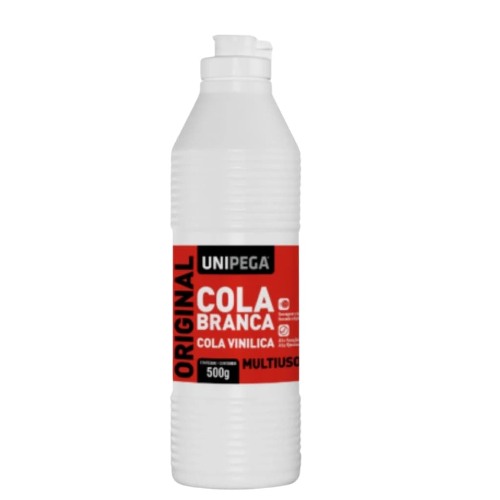 Cola Branca Unipega 500g PVA Papel Madeira Uso Doméstico