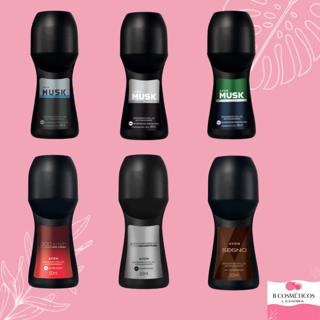 Kit 3 desodorantes Roll-On masculinos SORTIDOS avon