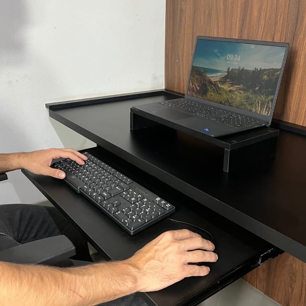 Suporte Retrátil para Teclado e Mouse – Deslizante, Ergonômico para Mesa Home Office