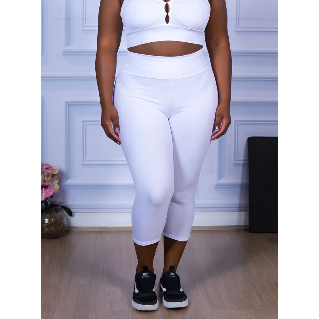 Calça Legging Corsario Leg Suplex Grossa Fitness Plus Size G1 á G4