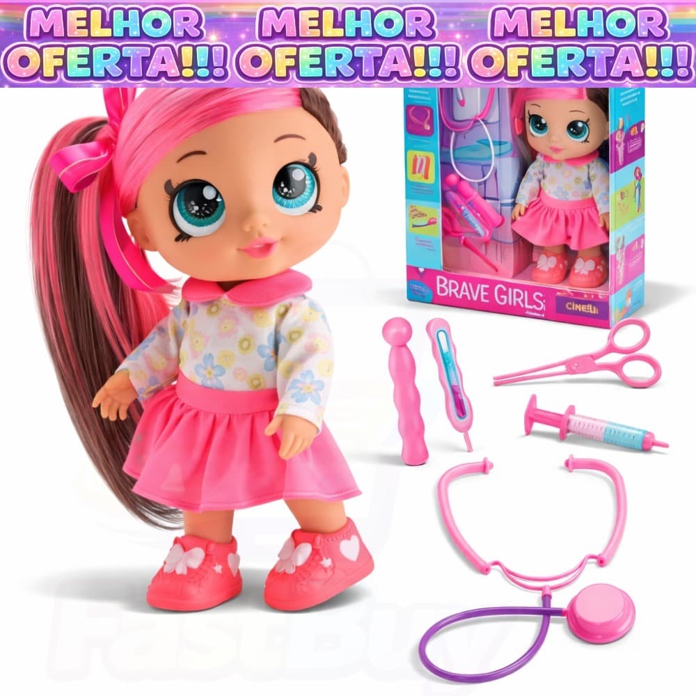 Boneca Lançamento Brave Girls com acessórios - Coleção Brave Girls - ENVIO IMEDIATO - Bee Toys