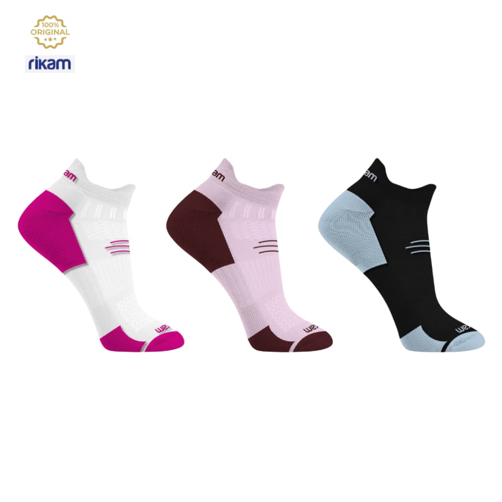 Kit 2 Meia Invisível Poliamida Bicolor 2 Proteções Feminina Rikam