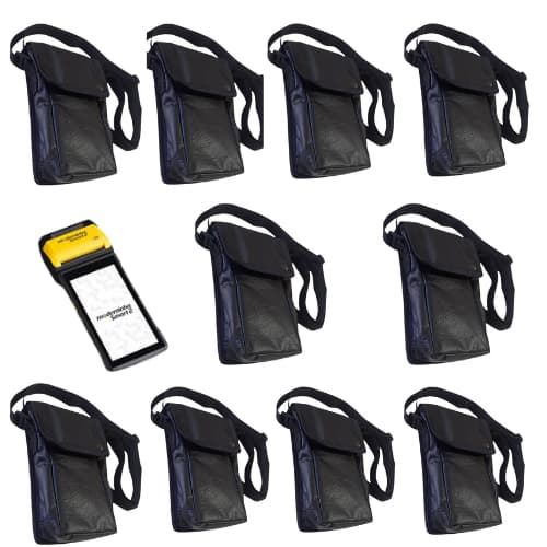 Kit 10 Bolsa Estojo Máquina de Cartão Smart Pro 2 Tecido Corvin 100% Impermável para Motoboy