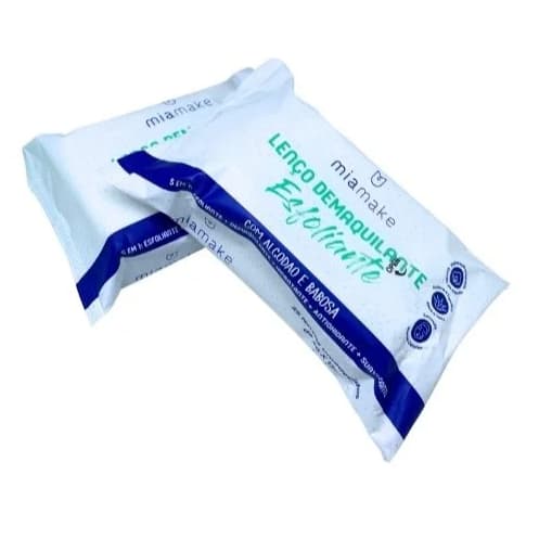 Lenço Facial Mia Make: Remove Maquiagem à Prova d'Água + Esfoliação Suave – Pele Macia e Hidratada