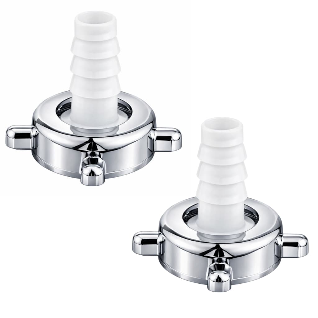 Kit 2 Bicos para Torneira De Jardim E Máquina Rosca 3/4 Adaptador para Mangueira com Vedação Anti Vazamento Universal