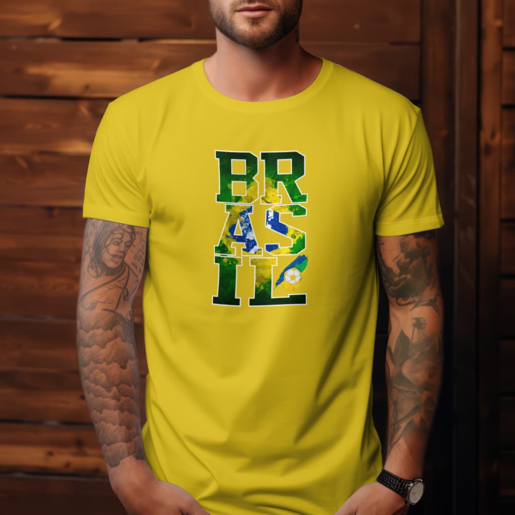 Camisa Camiseta Torce Brasil Copa 2026 100% algodão tamanhos P ao GG