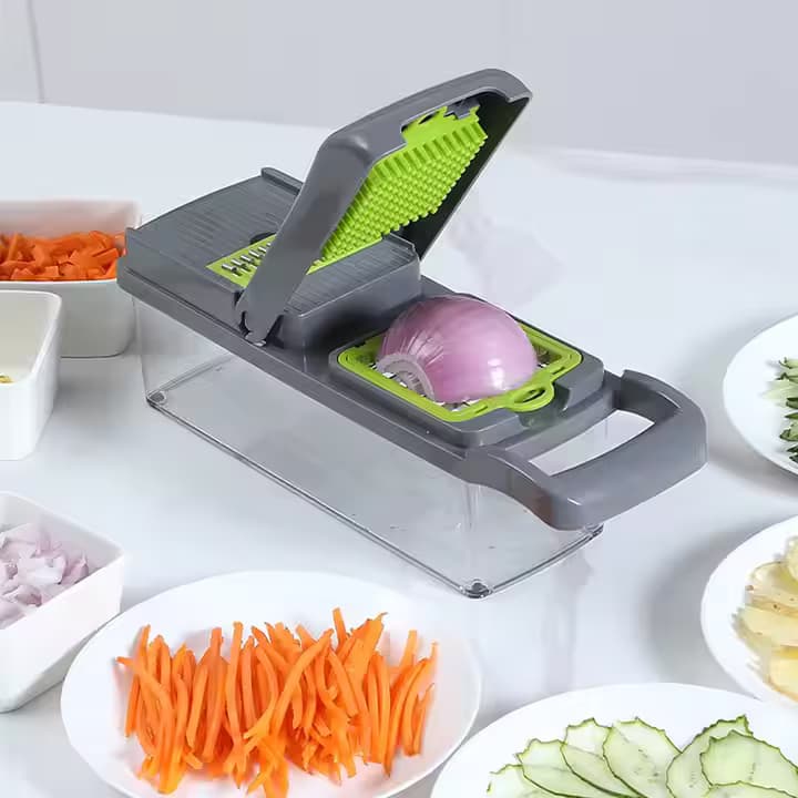 Cortador Mandolin De Legumes Inox Fatiador Ralador 16 Em 1 Multifuncional Verduras Picador
