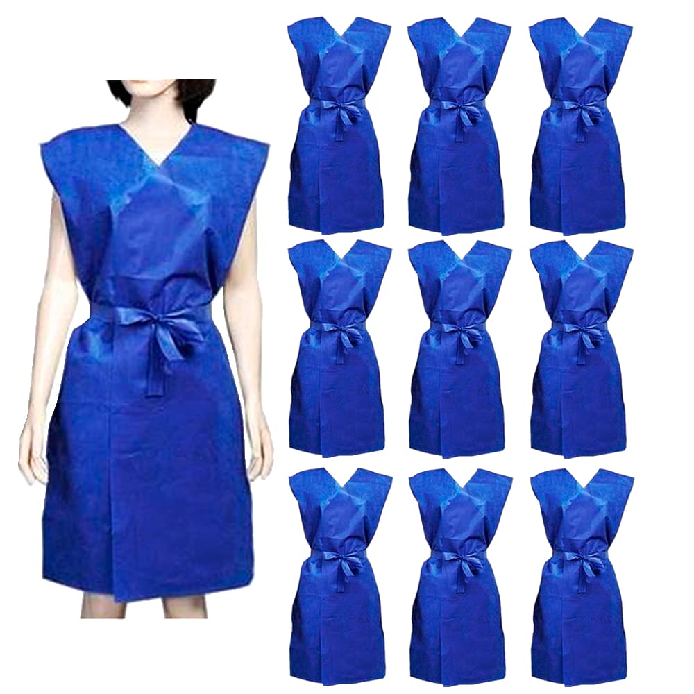 Avental Descartável 30 G Azul Sem Manga Pct C\150