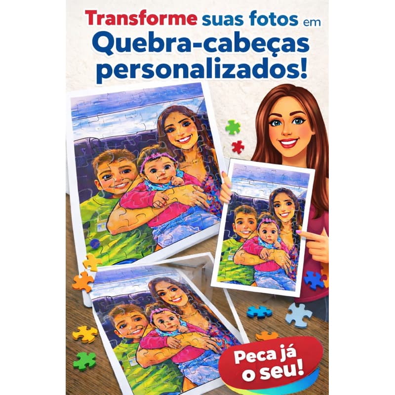 Quebra cabeça personalizado 60 peças