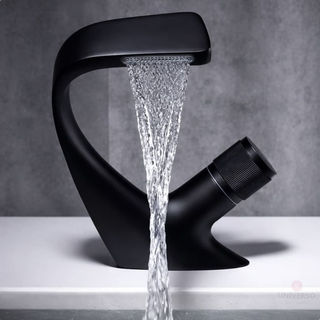 Torneira Monocomando Curvada Banheiro Cascata