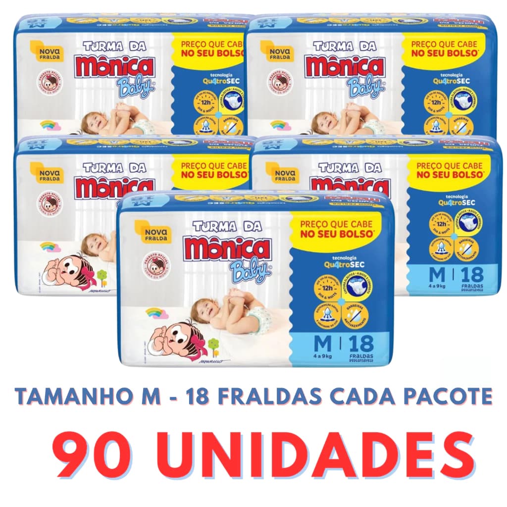 Fralda Descartável Caixa Bebê com Lenço Umedecido e Sabonete P M G XG