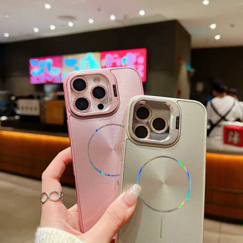 Capa Magnética Glitter Premium para iPhone – Compatível MagSafe, Proteção de Câmera e Design Luxo