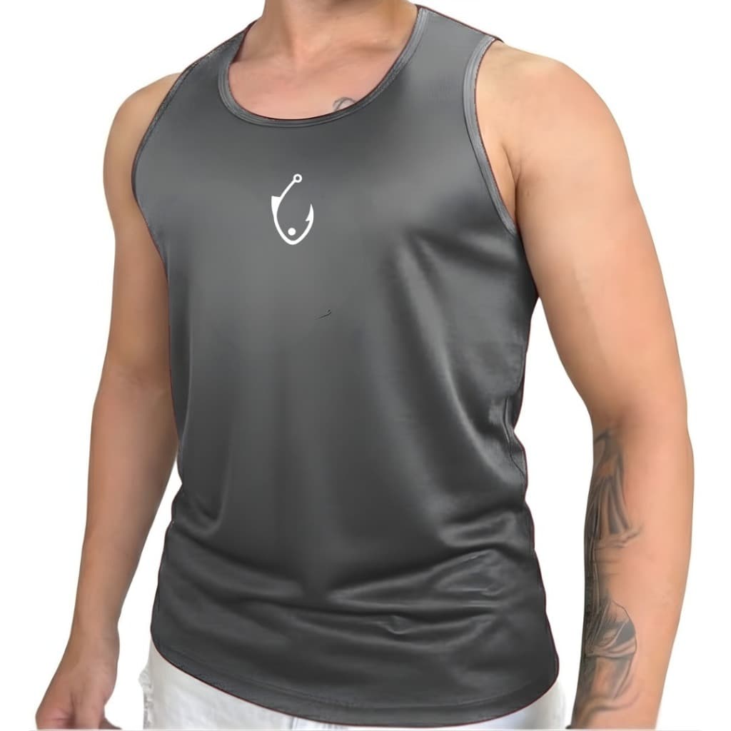 Regata Pescaria Dry Fit Masculina Pescador  Academia Camiseta Fitness Pesca Esportiva