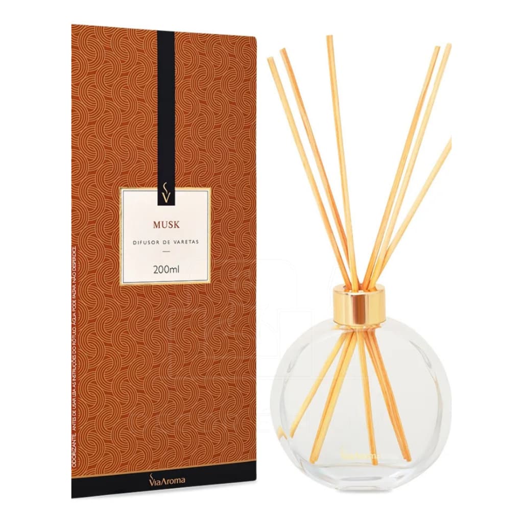 Difusor De Varetas Musk Via Aroma Frasco De Vidro