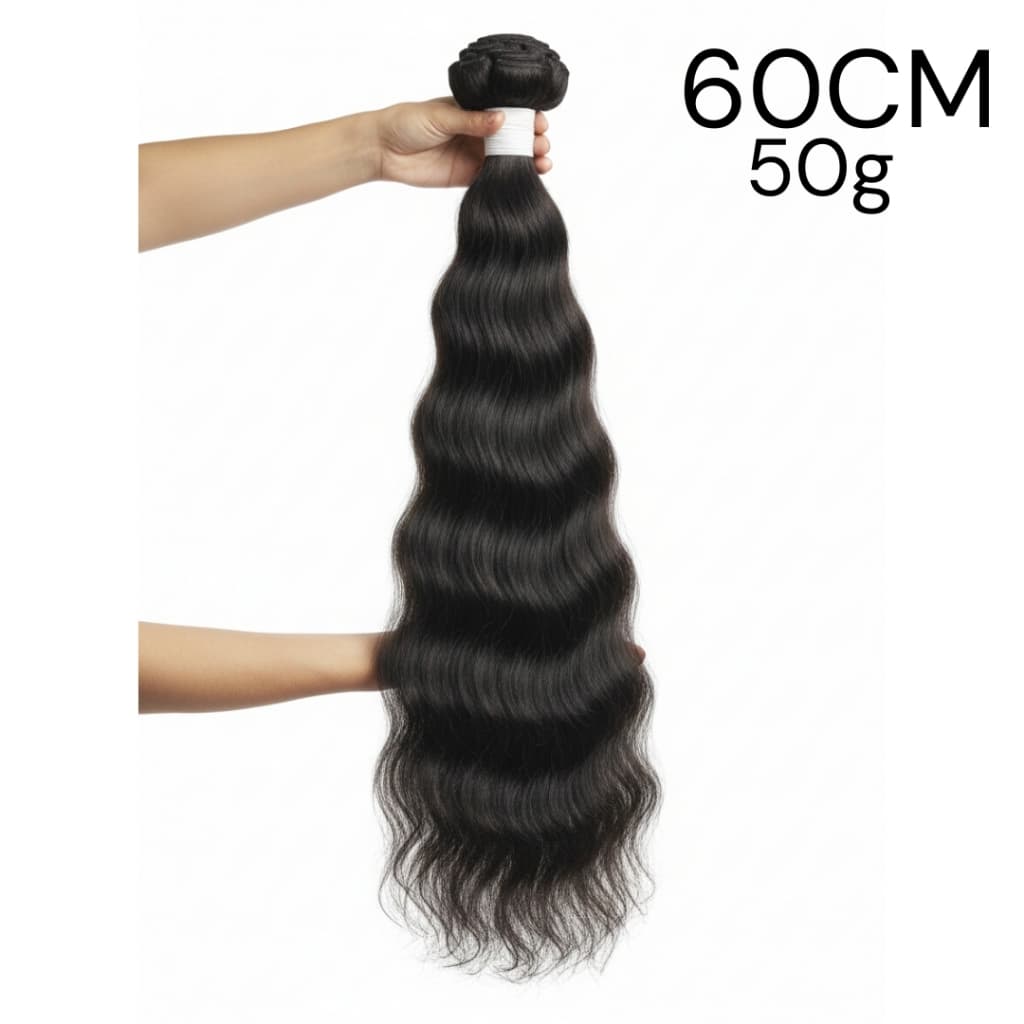 Cabelo Humano Vietnamita Ondulado Premium Semi Limpo Liga Aplique Mega Hair Ponta Cheia 60cm 50g