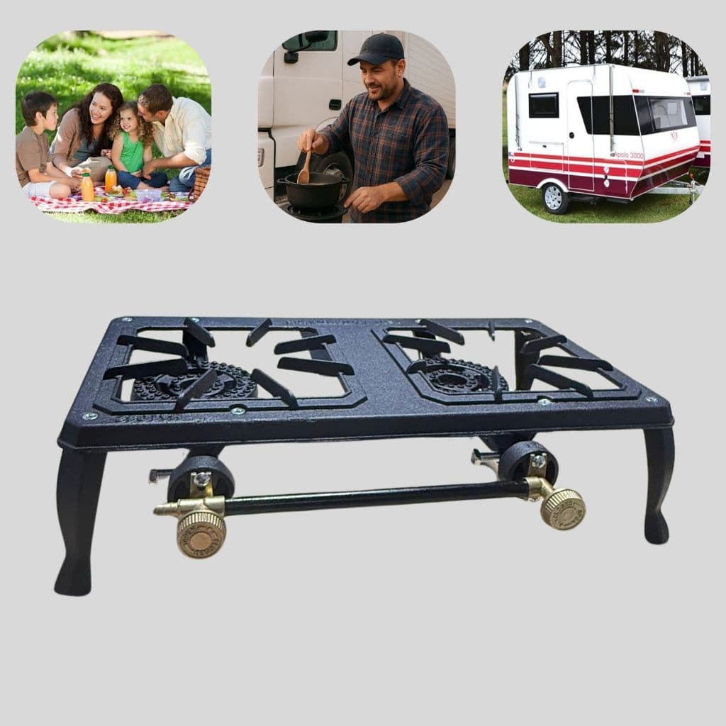 Fogão Alta Pressão Ferro Fundido Camping Pesca Caminhão