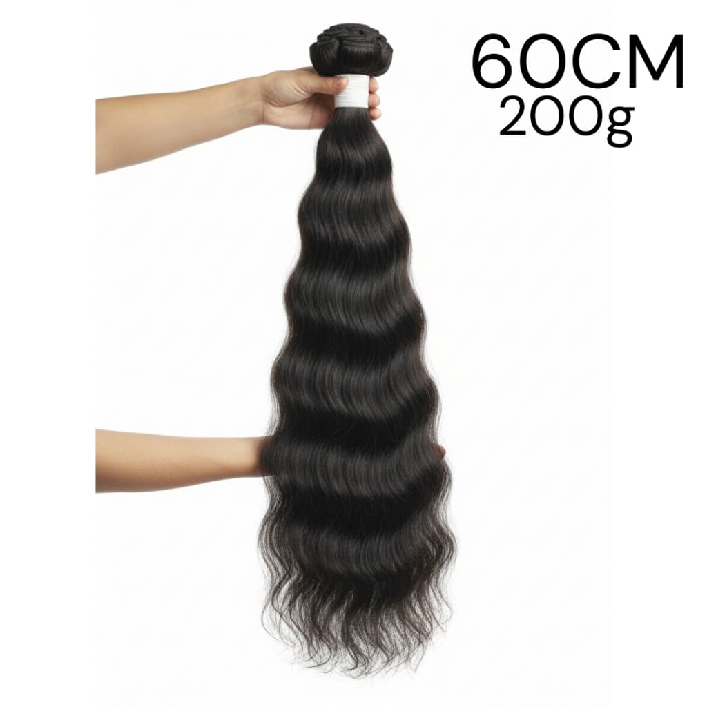 Cabelo Humano Vietnamita Ondulado Premium Semi Limpo Liga Aplique Mega Hair Ponta Cheia 60cm 200g