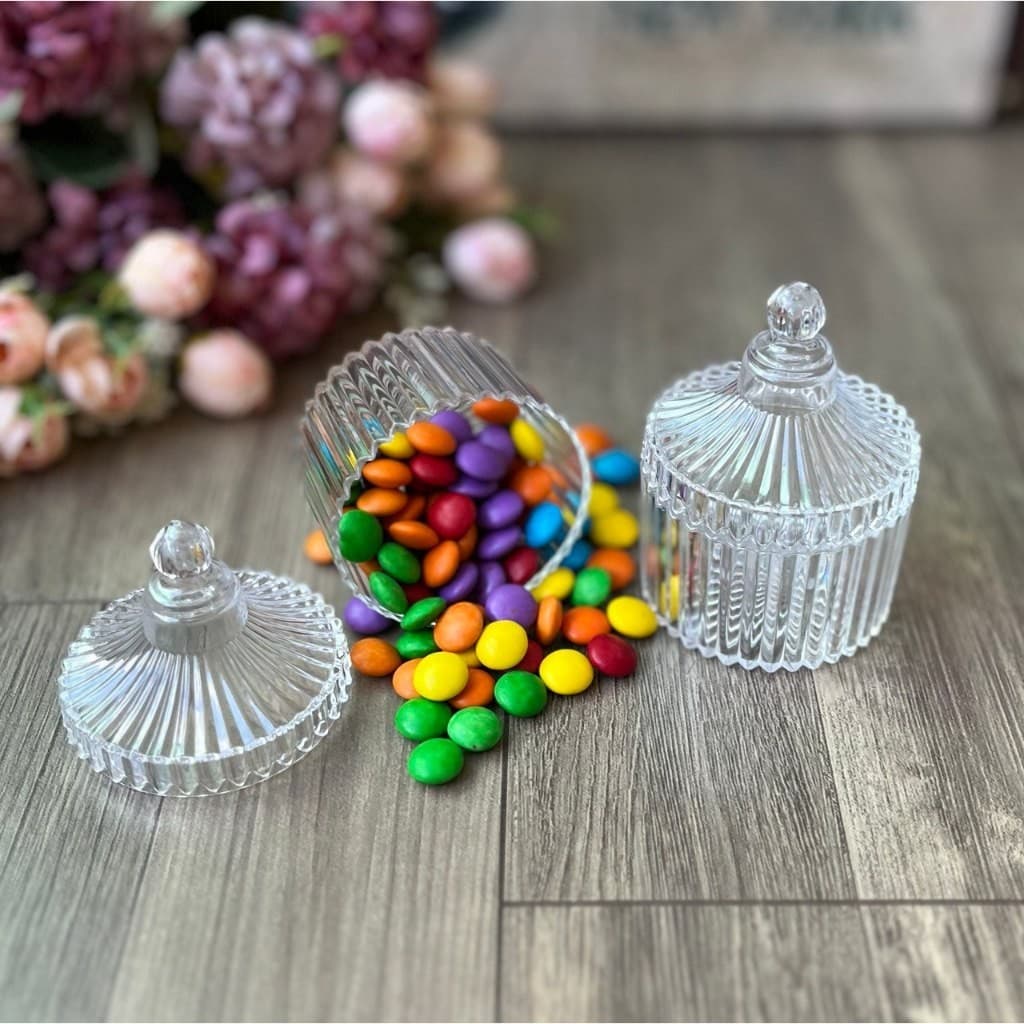 10 A 50 UNIDADES - Mini Potiche Bomboniere de Plástico Acrílico Carrossel - Pequenas e Delicadas