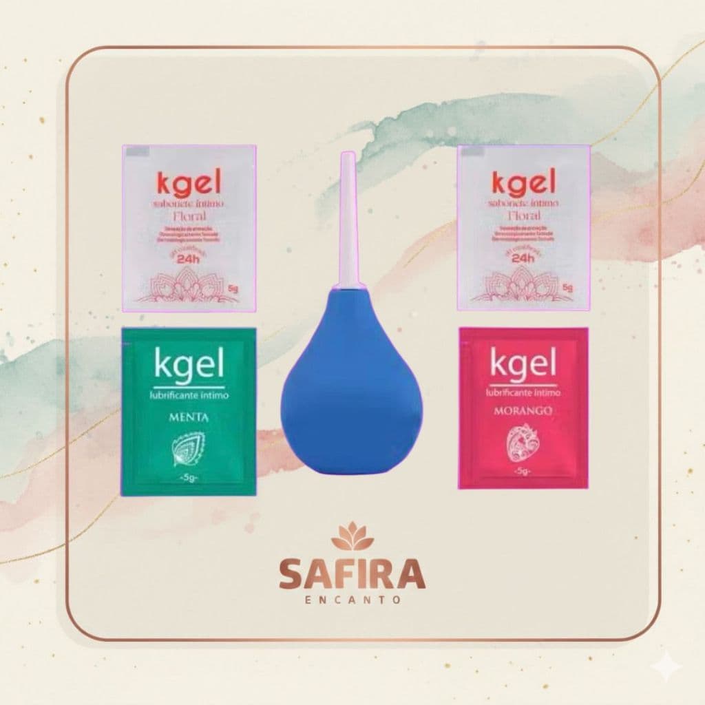 Ducha Higiênica Unissex + Sabonete Íntimo Kgel Sachê 5g +  Lubrificante Íntimo Sachê 5G