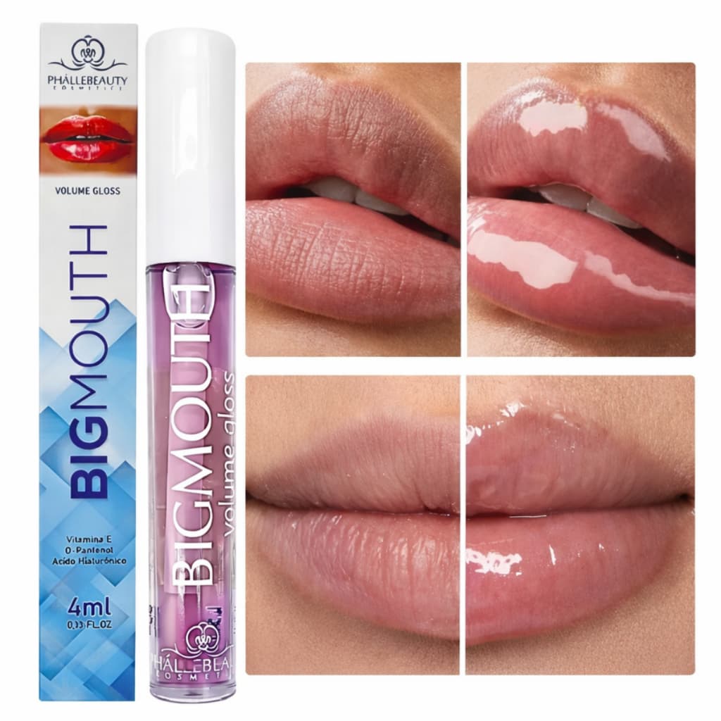 Gloss Big Mouth PHALLEBEAUTY Labial Efeito Plump Volume Instantâneo Hidratante