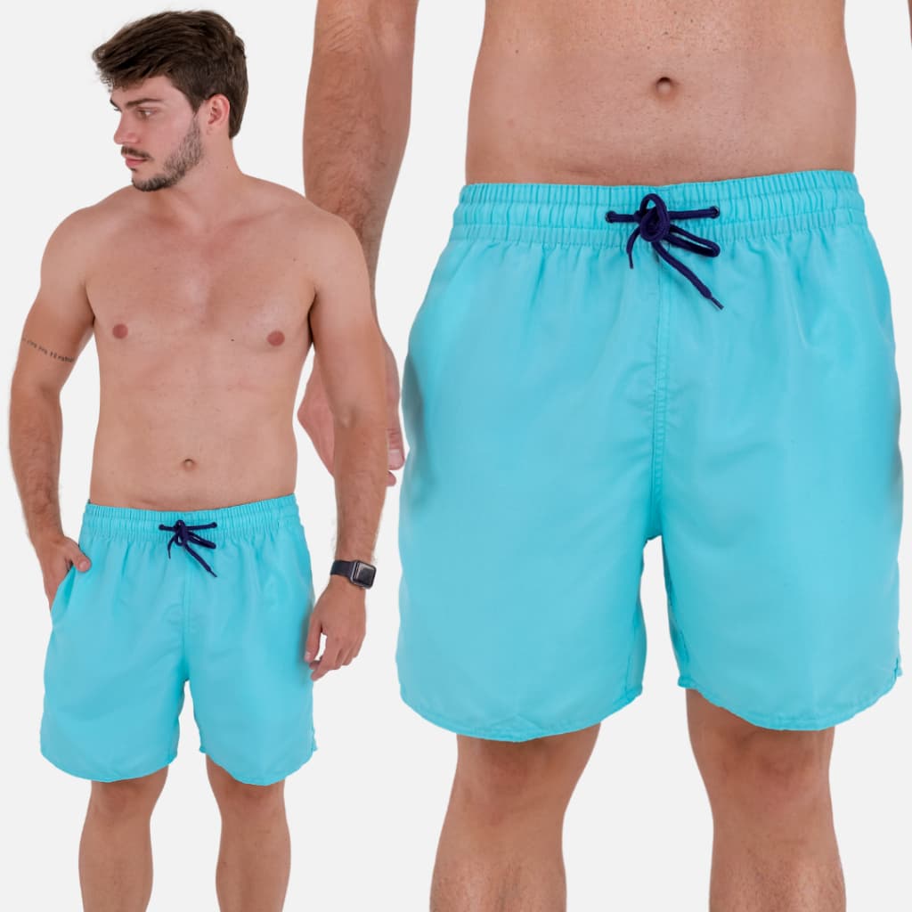 Short Masculino Tactel Tecido Leve Praia Verão Academia Treino Corrida Cordão Ajustável Bolsos