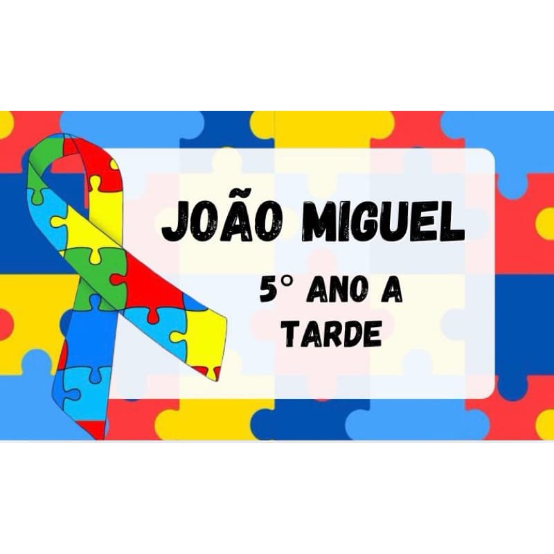 Etiqueta escolar Autismo / adesivo personalizada / volta as aulas