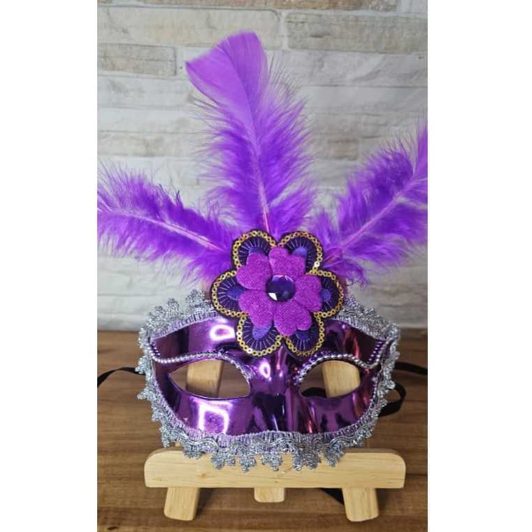 Kit Máscaras de Carnaval luxo Plumas  Festas Eventos Baile de Mascaras Micareta