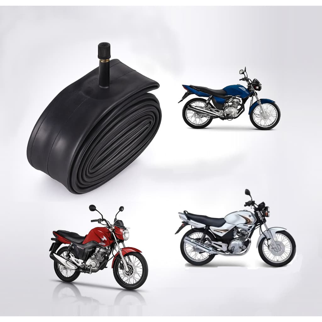 Câmara de Ar Reforçada Aro 18 Moto Honda Yamaha Dafra Suzuki Fan 125 150 160 primeira linha
