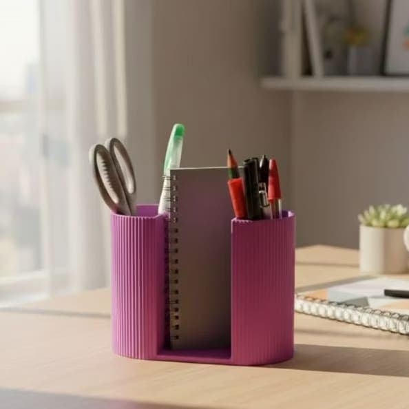 Porta Caneta, Lapis e Suporte Caderno