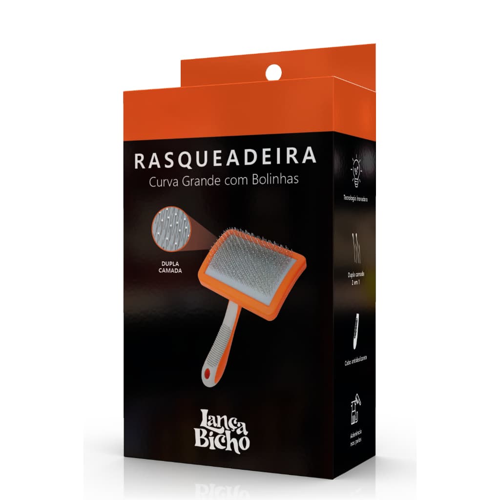 RASQUEADEIRA CURVA GRANDE COM BOLINHAS DUPLA CAMADA