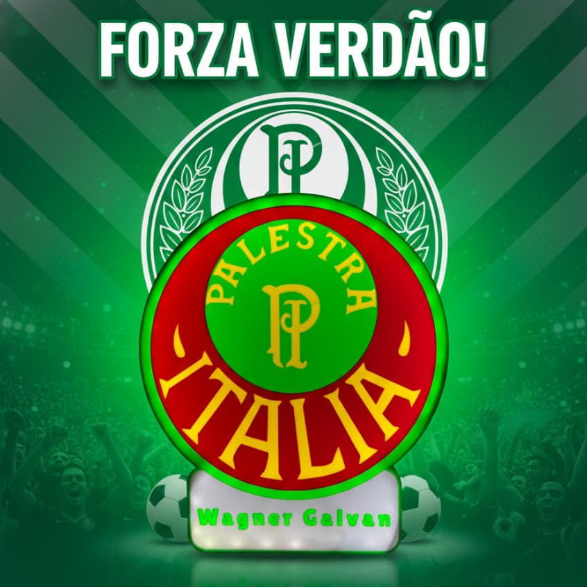 LUMINARIA 3D DO PALMEIRAS PALESTRA ITALIA  PERSONALIZADA COM NOME LUZ NOTURNA PARA QUARTO, ESCRITORIO, SALA, ETC..