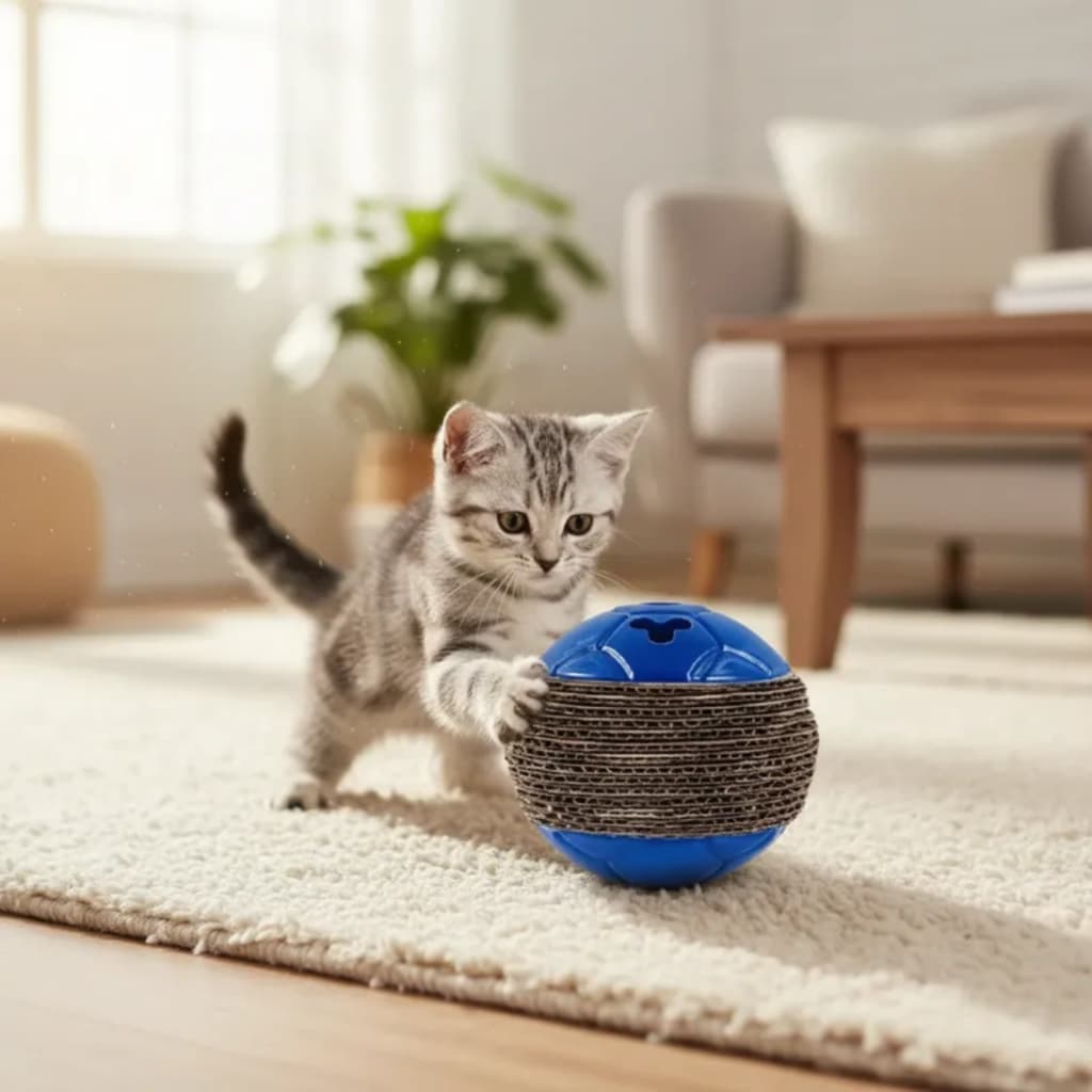 Bolinha  Arranhador Petisqueira Brinquedo Gatos Catplay