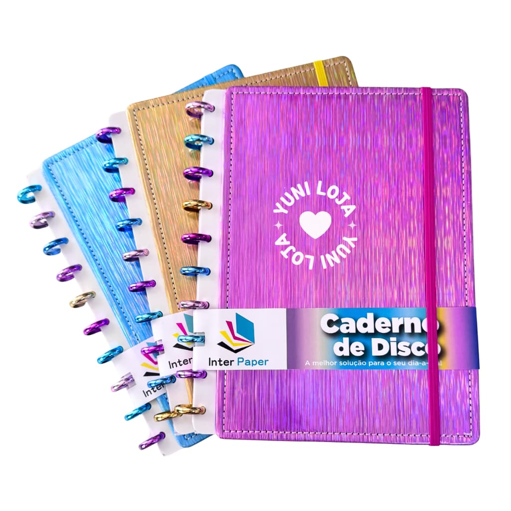 caderno inteligente grande - Caderno De Discos Inteligente B5 Capa Dura Folhas Pautadas Destacáveis Reposicionáveis