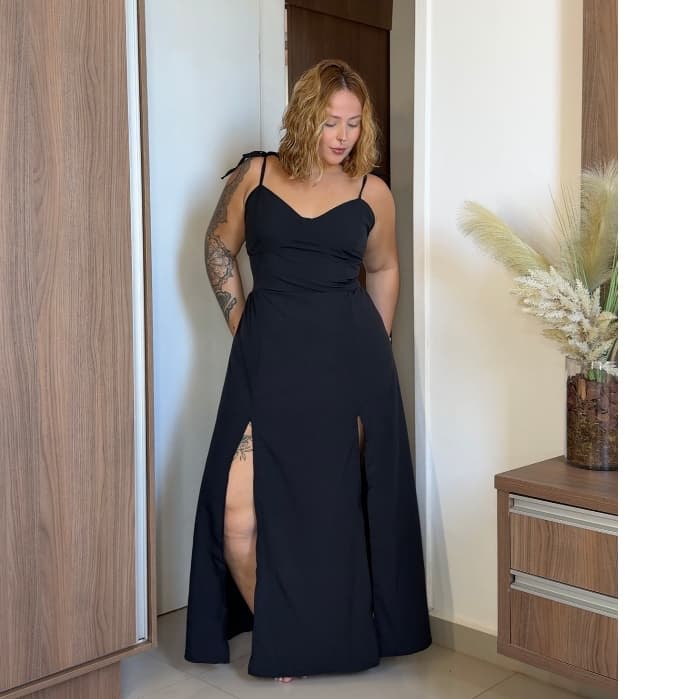 Vestido Longo Feminino Plus Size Estampado Alça Ajustável Luxo Fenda Dispensa Sutiã Forrado Verão Praia Ano Novo Natal