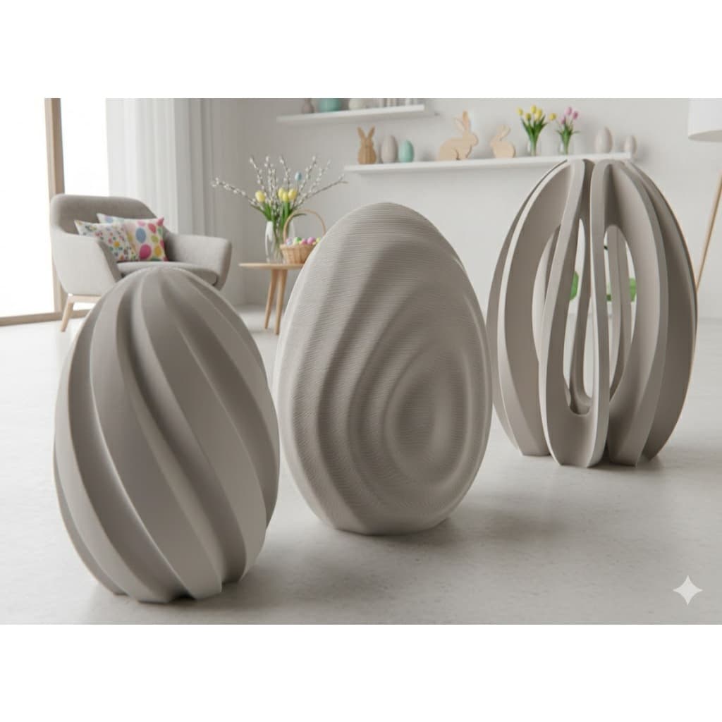 Decoração casa trio ovos de páscoa coelho coelhinho enfeite moderno minimalista BGG0125