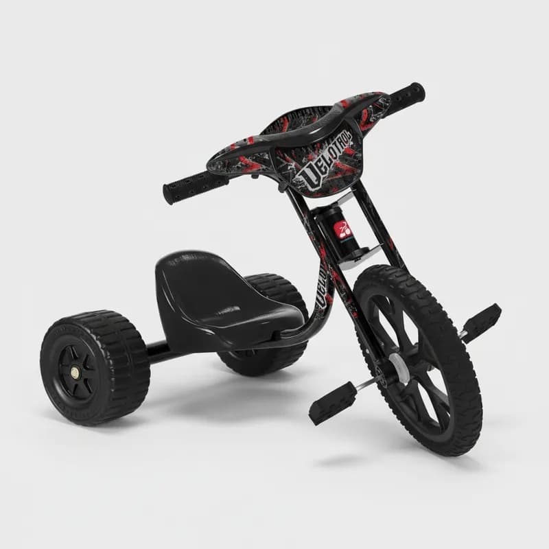 Triciclo Infantil Radical Velotrol Speed Preto - Bandeirante