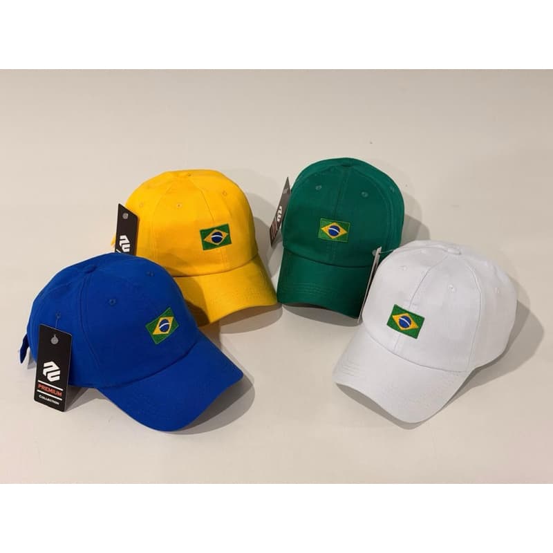 Boné Brasil dad hat bordado unissex masculino feminino.