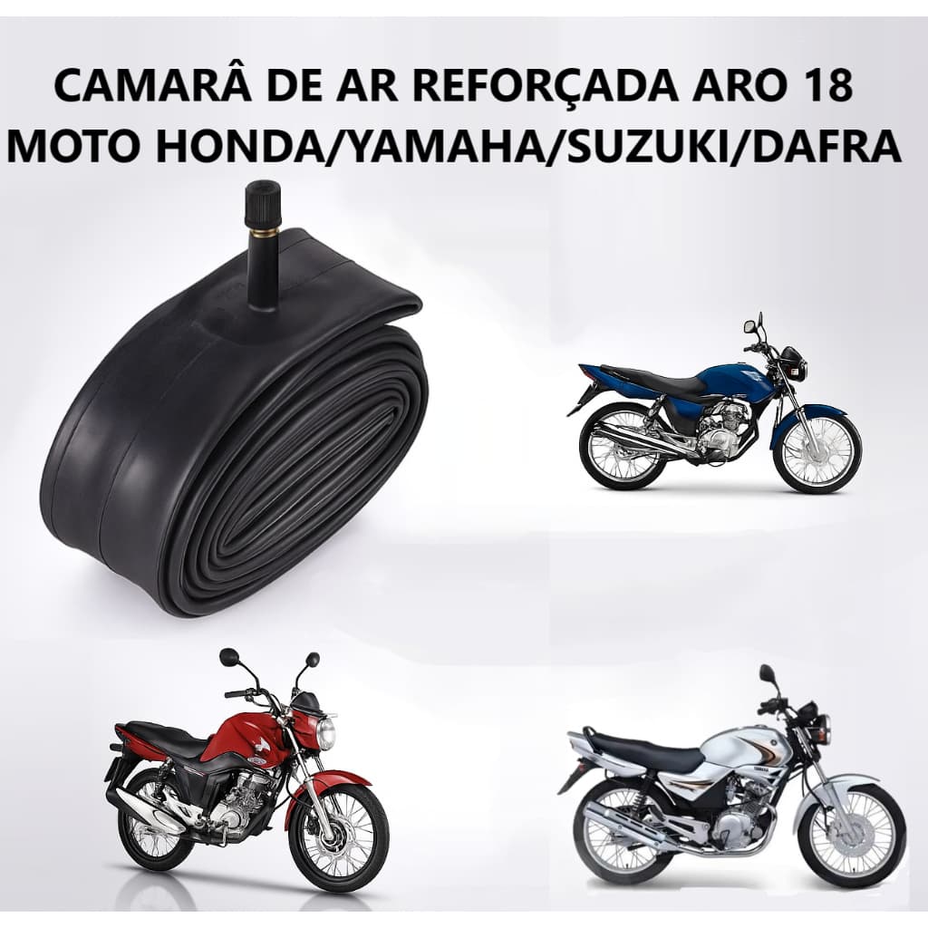 Câmara De Ar Aro 18 Moto Honda Titan Fan 125 150 160 Yamaha Ybr Factor Resistente Premium Grossa