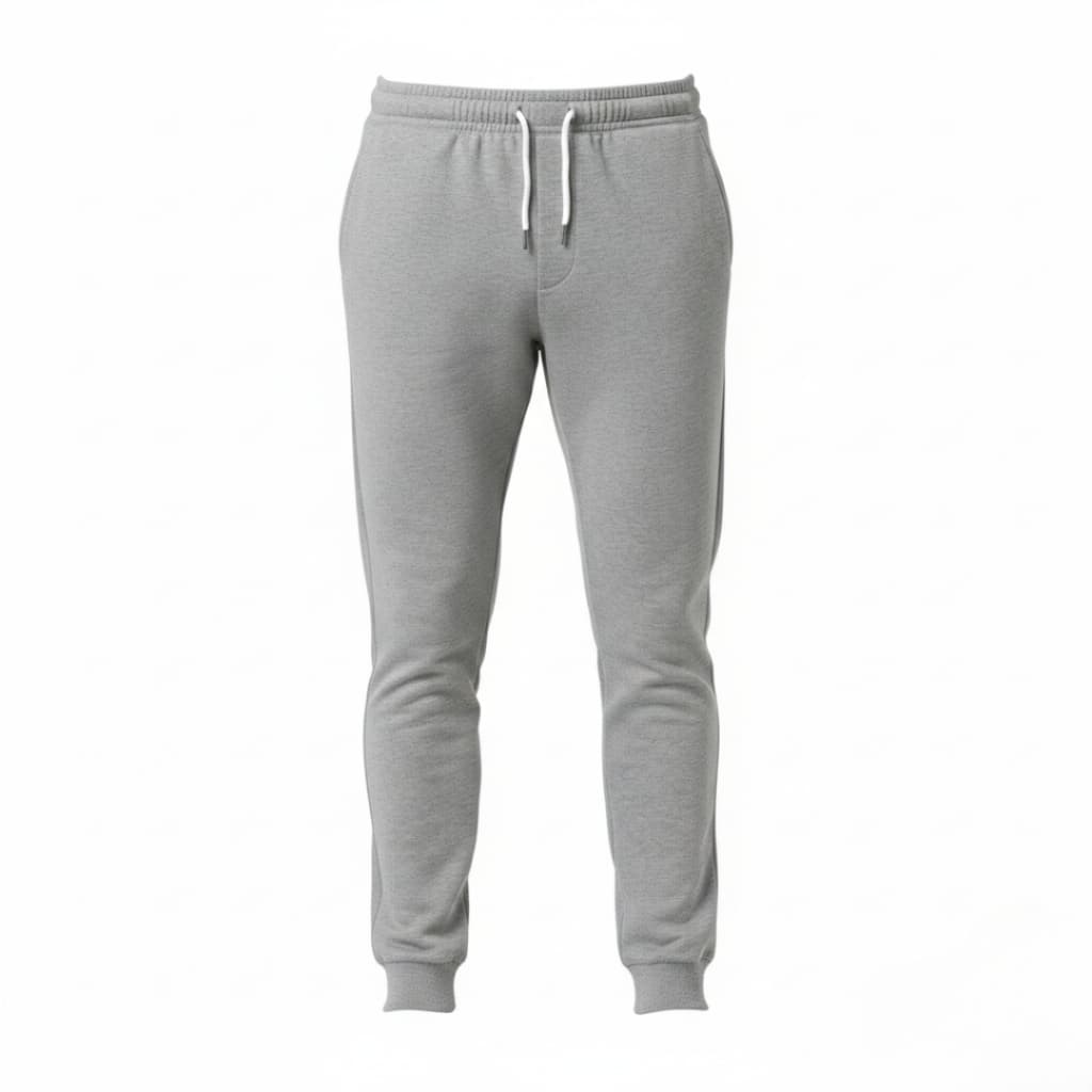 Calça Moletom Lisa Cinza Flanelado Tecido Premium Algodão Jogger Academia Dia-Dia