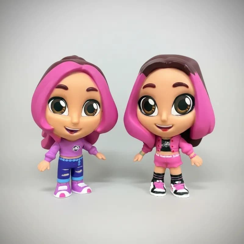 Kit Bonecas Emilly Vick E  Katlen Turma Dos Rosa 15Cm  - Algazarra