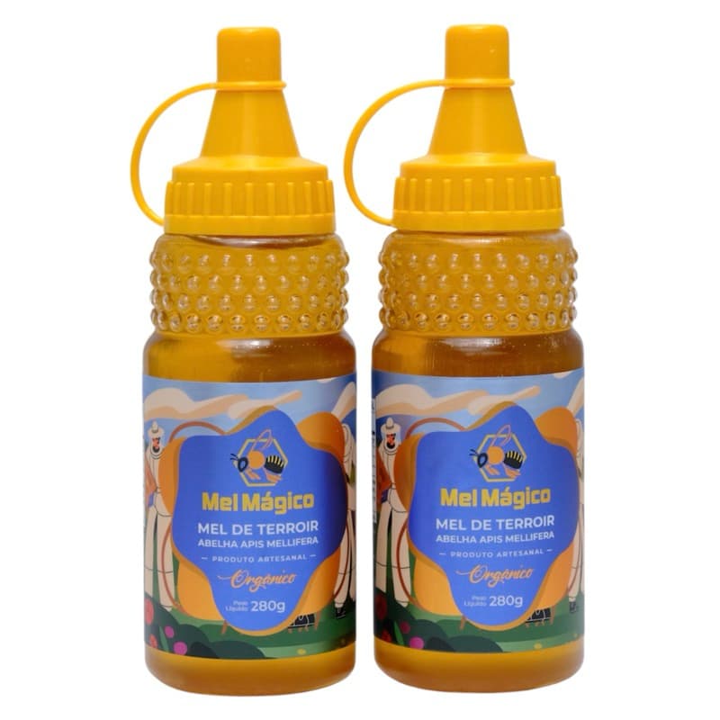 Kit 2x Bisnagas 280g De Mel Puro - Florada Eucalipto - Mel Mágico