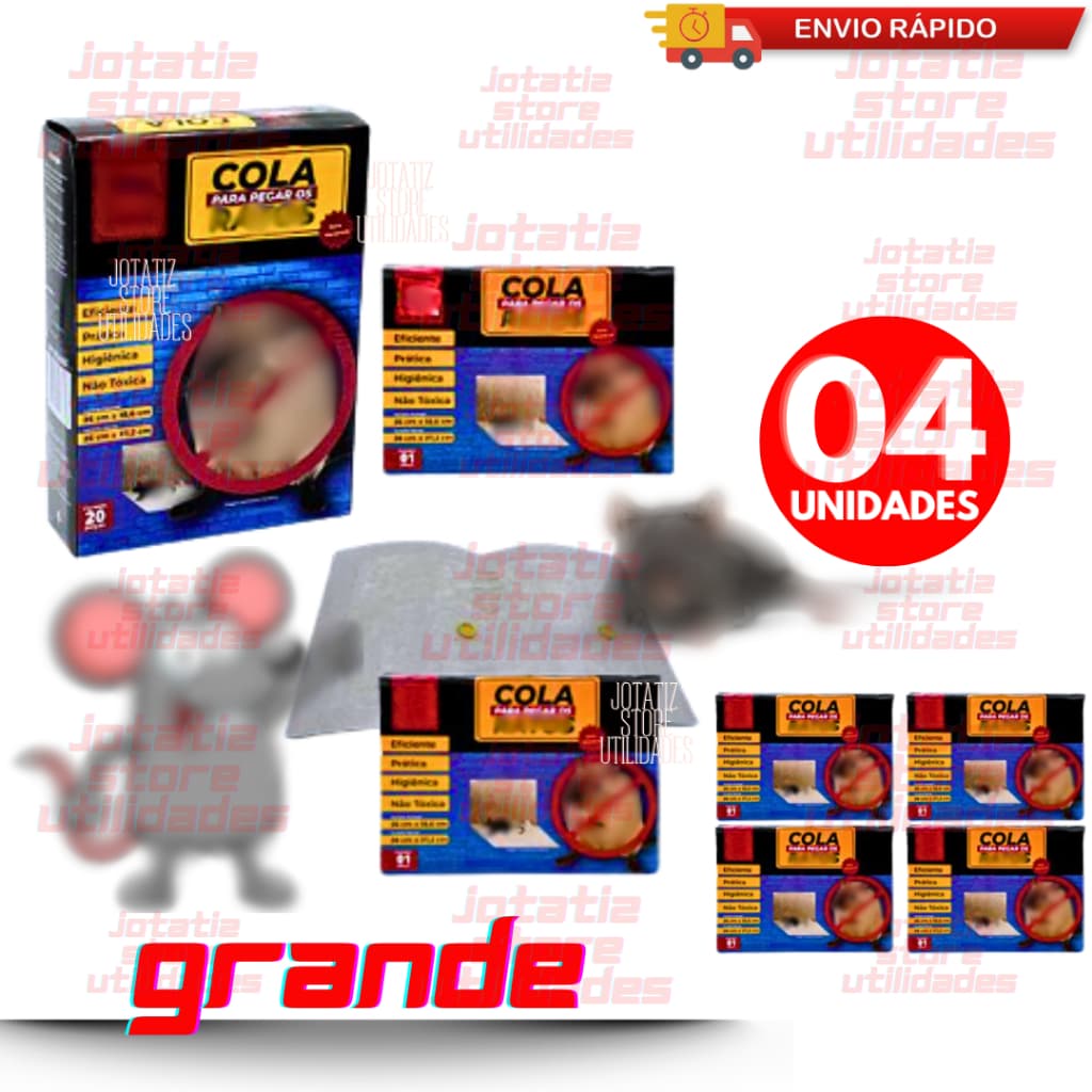 Placa Adesiva Captura Antipragas Barata Escorpião Aranha Segura Para Ambientes Guarda Roupa De Casal Kit Com 4 à 2 Pç