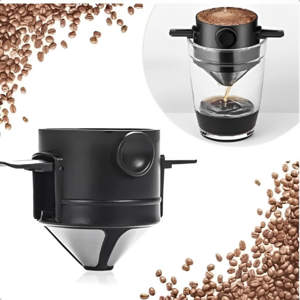 Mini Filtro De Café Chá Coador De Café Reutilizável Portátil Inox Compacto Prático Viagem Trabalho