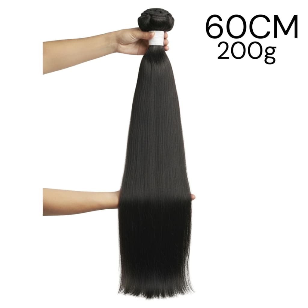 Cabelo Humano Vietnamita Liso Selado Premium Semi Limpo Liga Aplique Mega Hair Ponta Cheia 60cm 200g
